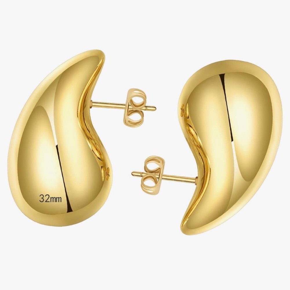 Amazon - gold teardrop earrings